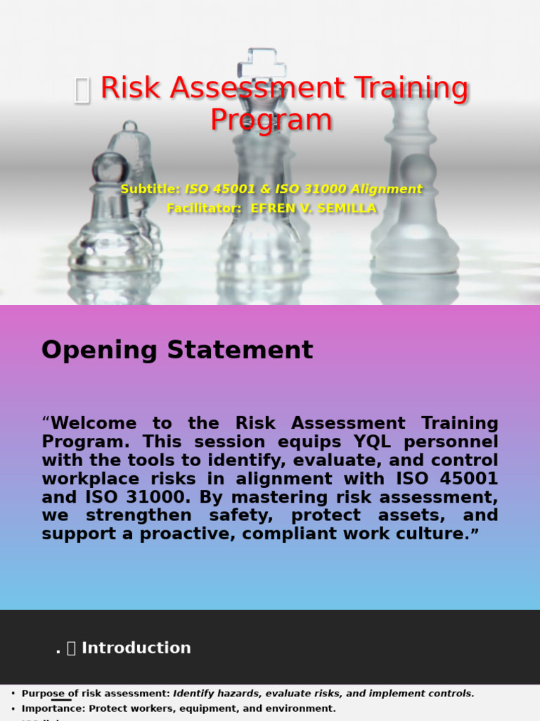 Risk Assessment Training Program | PDF | Risk | Risk Assessment