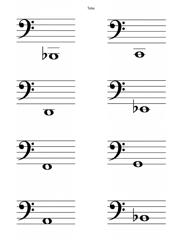 Beginning Band Eight Note Flashcards | PDF