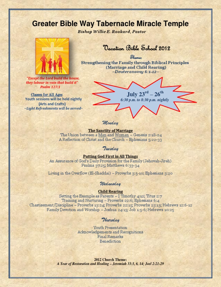 Family Strengthening Bible School | PDF | Religion & Spirituality