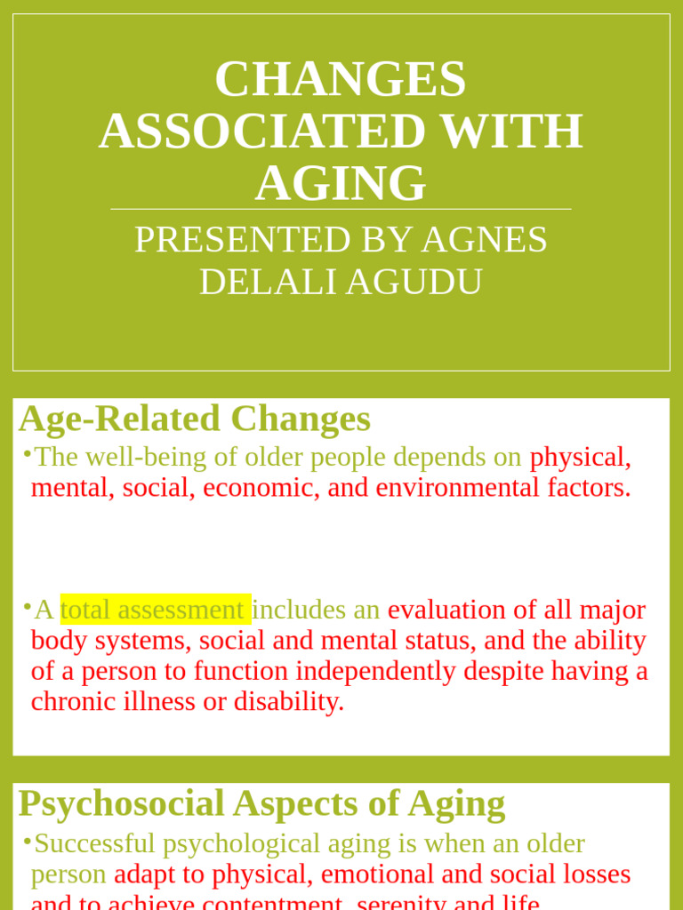 Changes Associated With Aging | PDF | Ageing | Learning