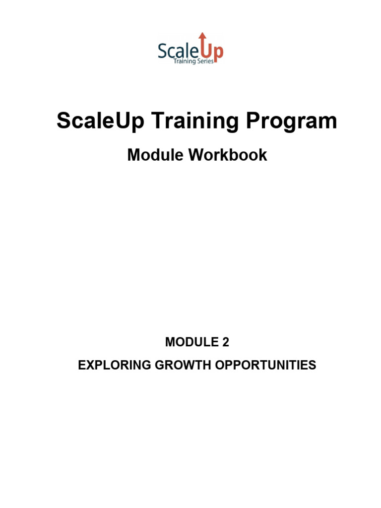 Module 2 Workbook - Exploring Growth Opportunties | PDF | Marketing ...