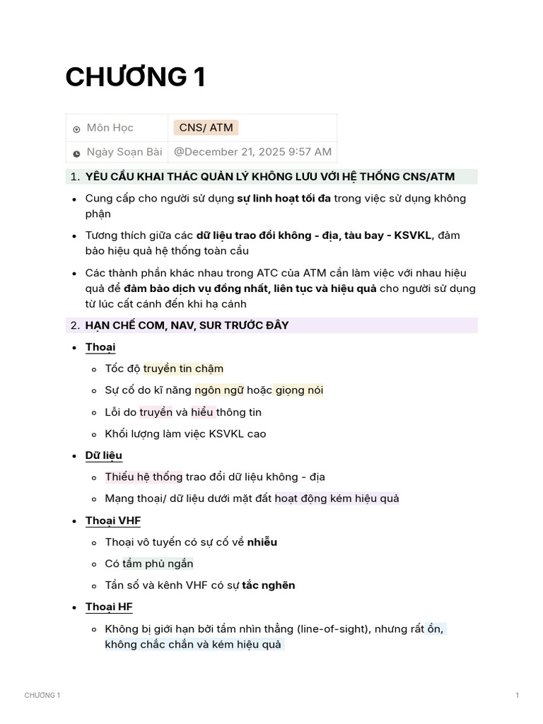 Chương 1 - CNS | PDF