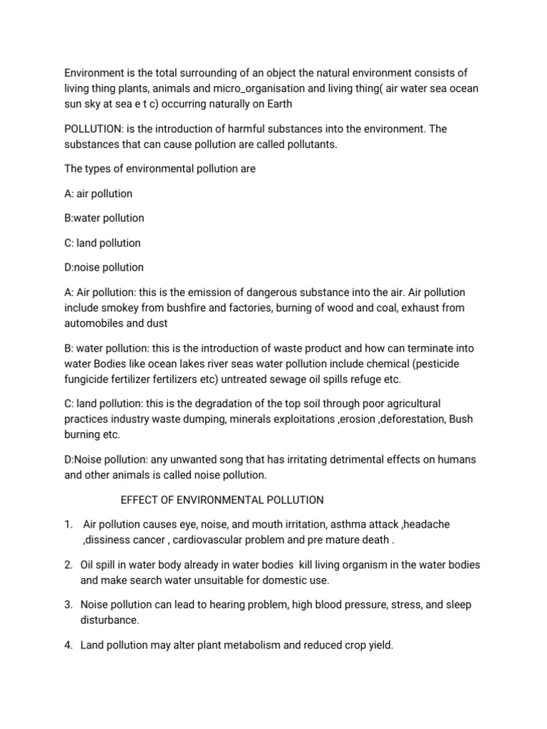 Environmental Pollution | PDF