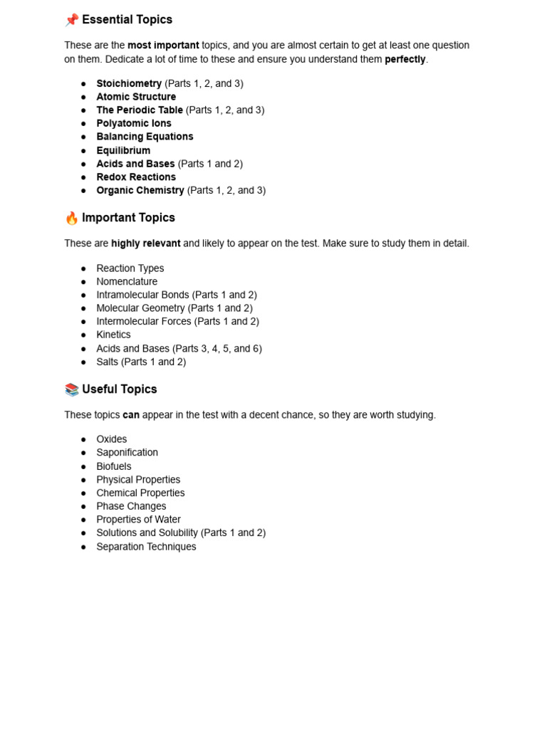 ? Essential Topics Chemistry | PDF
