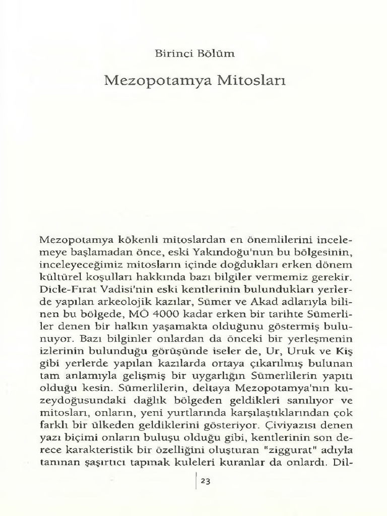 3-Sumer Mitosları | PDF