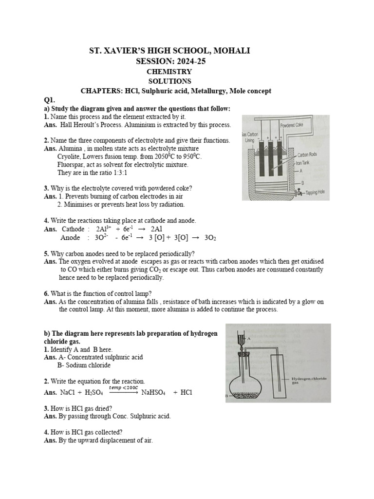 Solutions Worksheet 1 Chemistry | PDF | Electricity | Applied And ...