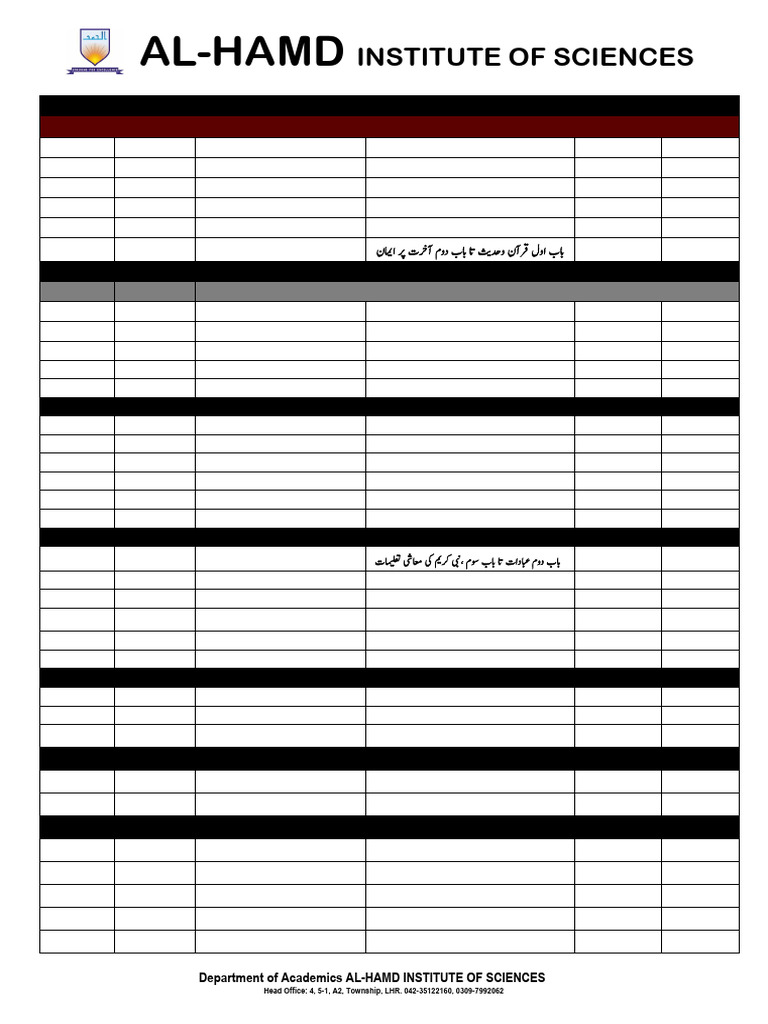 1st Year Schedule and Breakup (2025-26) Series I (Final) | PDF