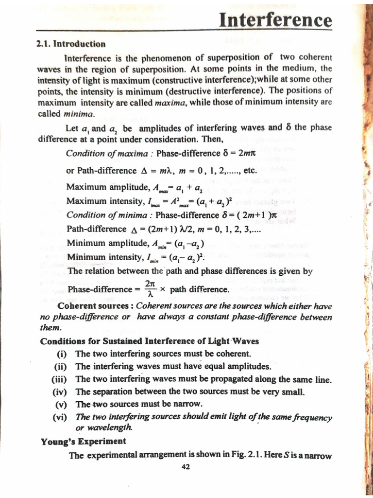 Interference and Diffraction | PDF