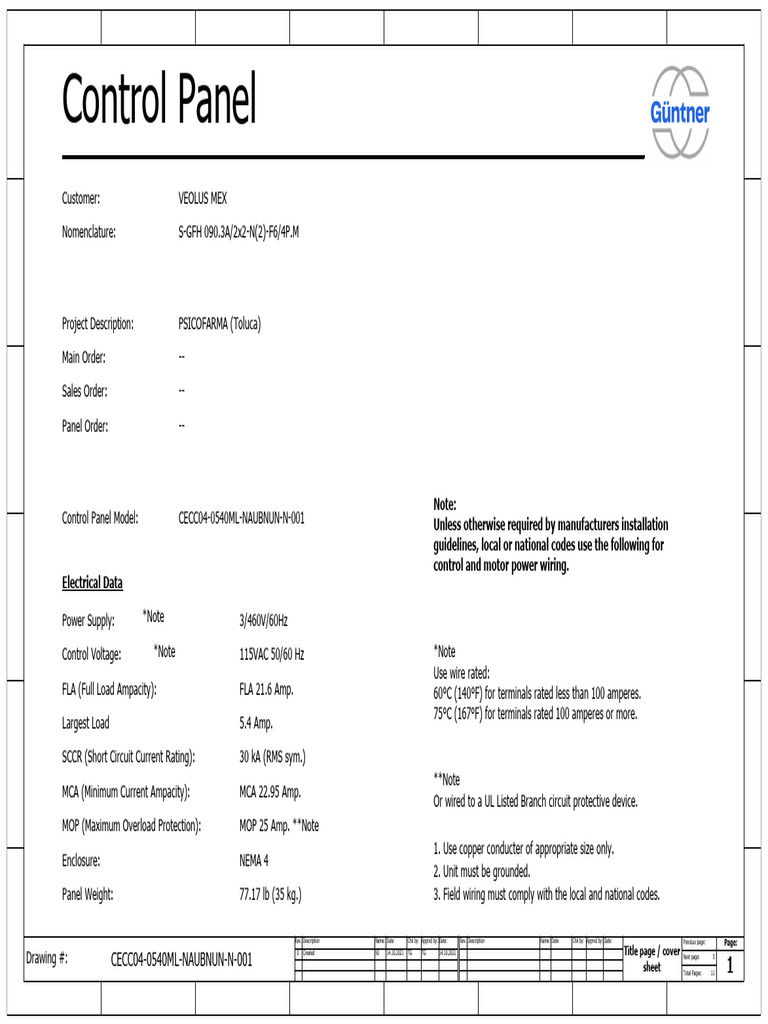 6M-VLS-COG-TL-ML-Control Panel LT | PDF | Power Supply | Electrical Wiring