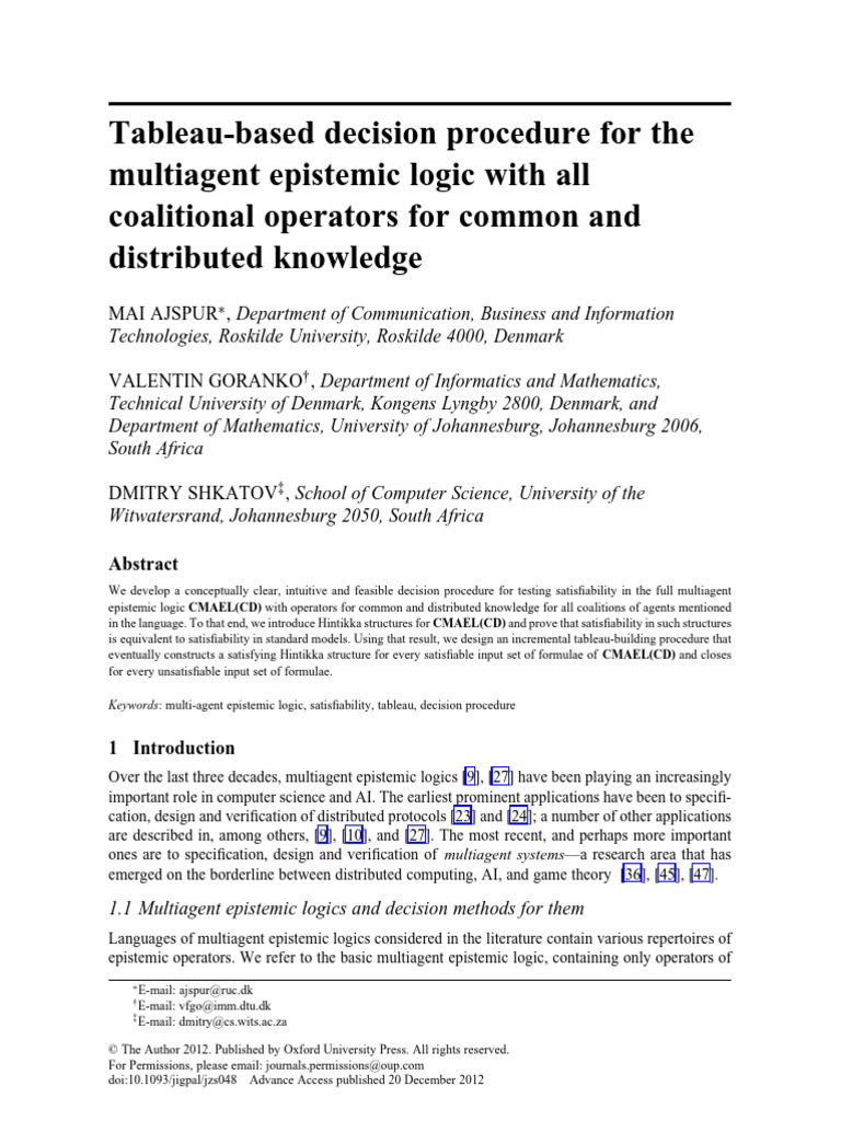 AGSh 2013 | PDF | Logic | Modal Logic