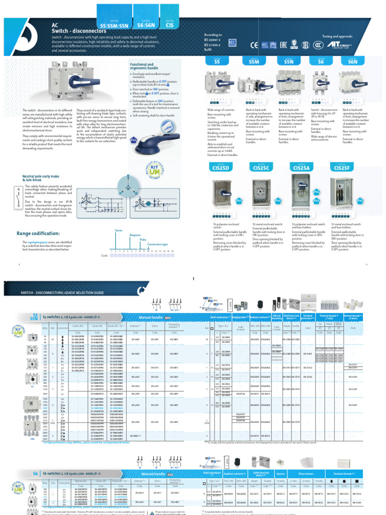 400a LBS TP | PDF | Switch | Components
