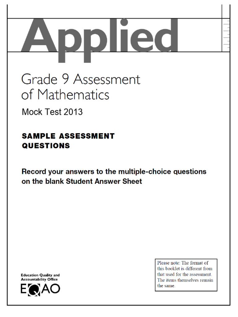 Mock Test 2013 | PDF