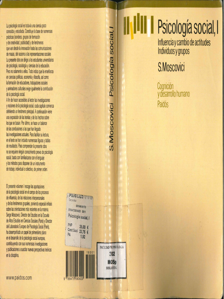 Moscovici - Psicología Social 1 | PDF
