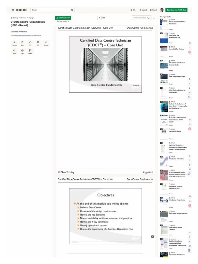 Data Centre Fundamentals | PDF