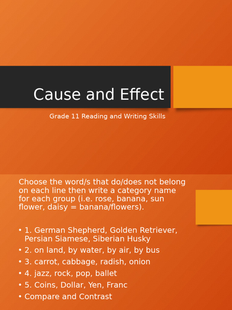 Cause and Effect | PDF | Causality | Paragraph