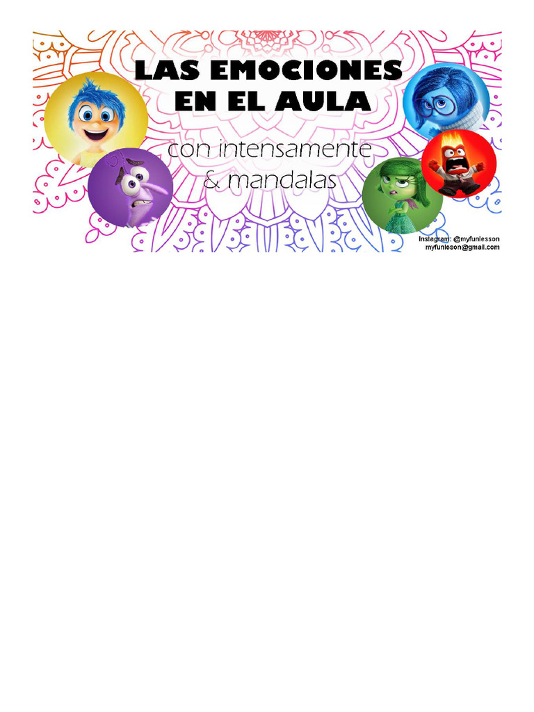 Las Emociones en El Aula Con Intensamente y Mandalas - Recursos My Fun ...