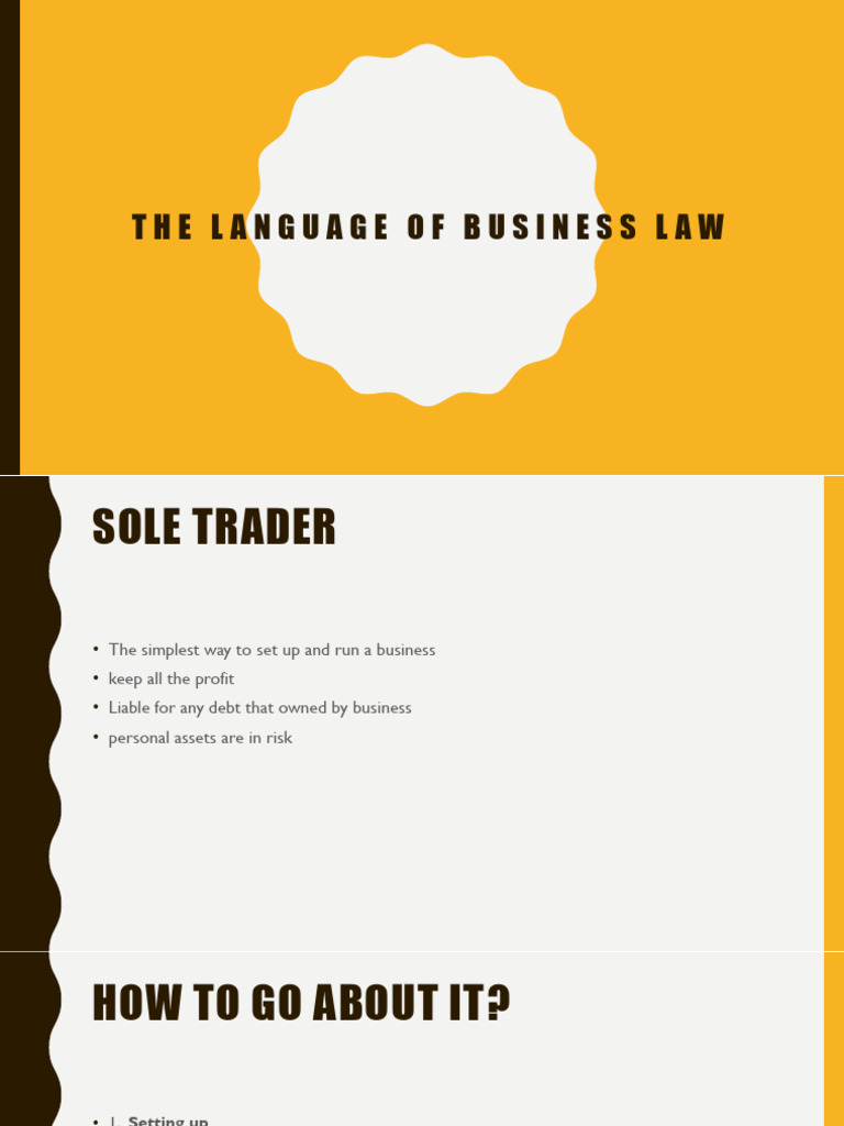 The Language of Business Law 08-01 | PDF | Partnership | Limited ...