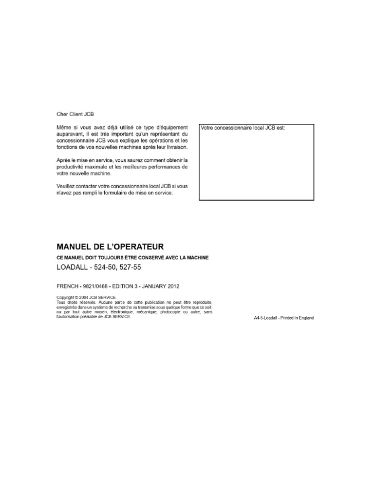 Operators Manual | PDF