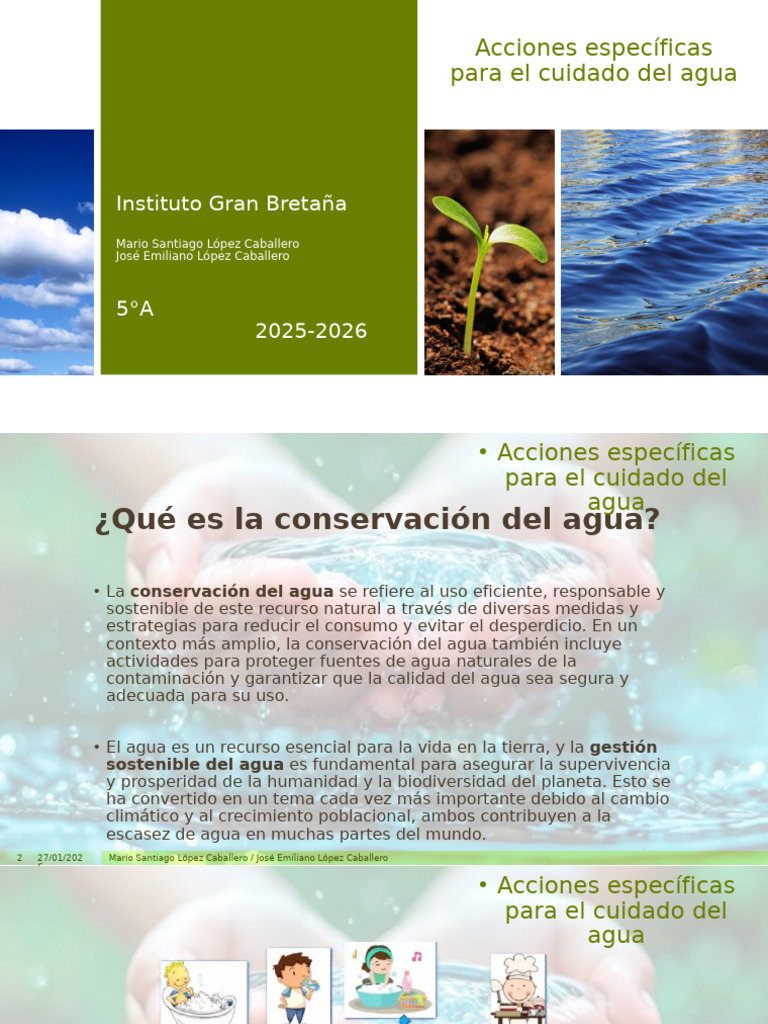 Acciones Especificas para El Cuidado Del Agua | PDF | Agua ...