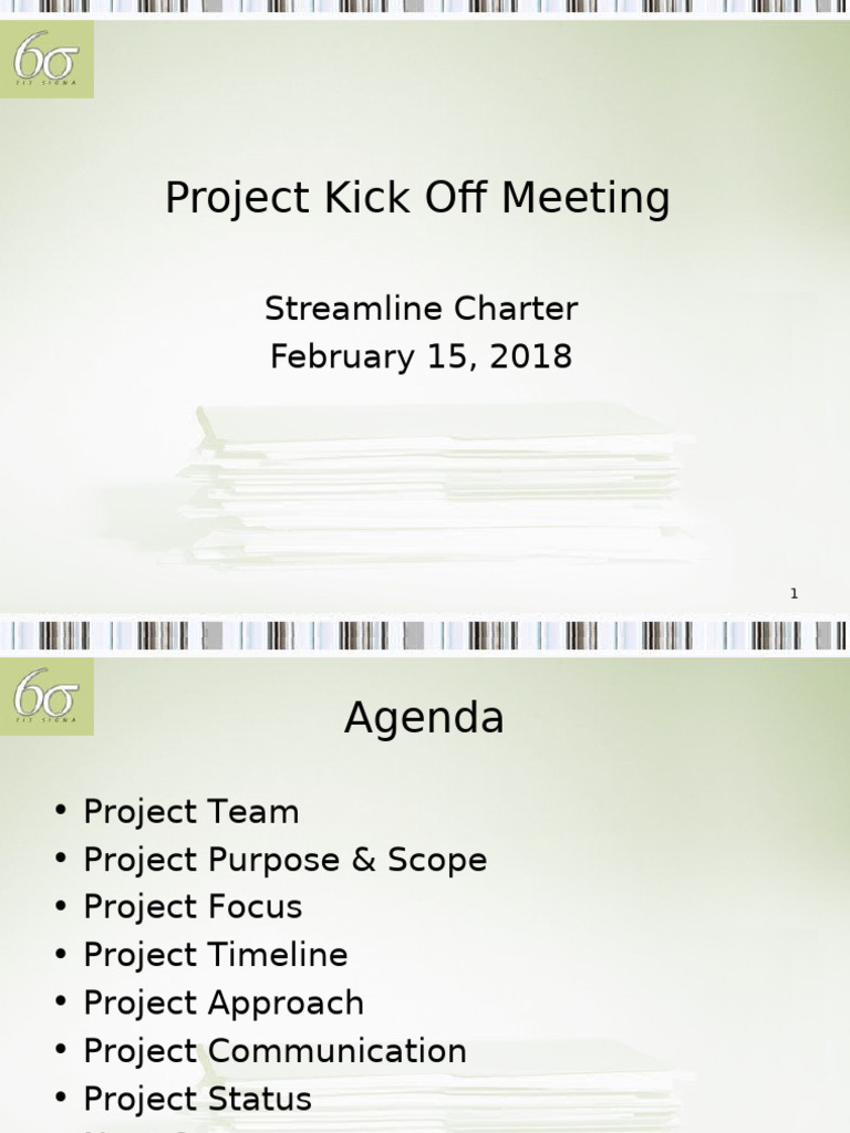 Streamline Project Kick Off Meeting 2018 | PDF | Standard Deviation ...