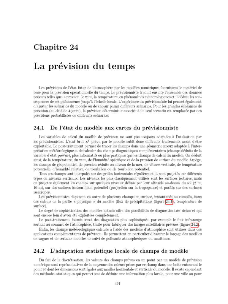 La Prévision Du Temps | PDF | Prévisions météorologiques | Prévision ...