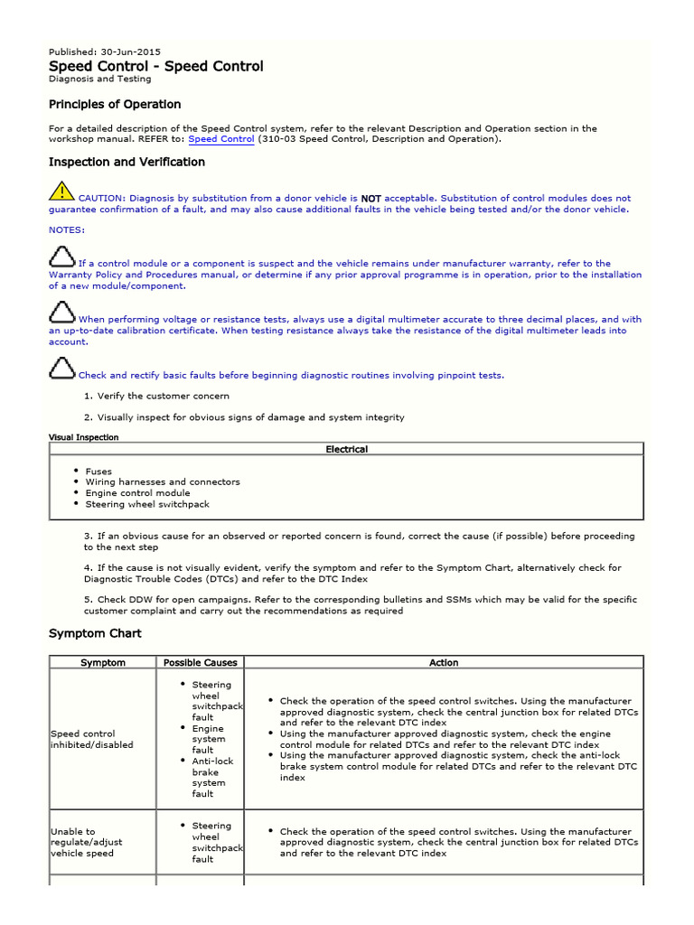 Diagnosis Speed Control | PDF | Anti Lock Braking System | Brake