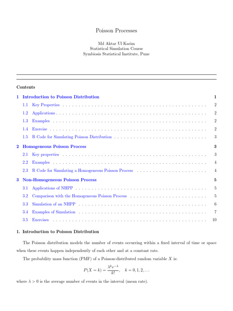 Poisson Processes PDF 6 | PDF | Poisson Distribution | Teaching Mathematics