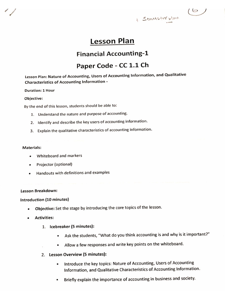 Lesson Plan | PDF