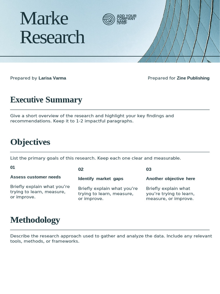 Market Research Template | PDF | Data | Scientific Method