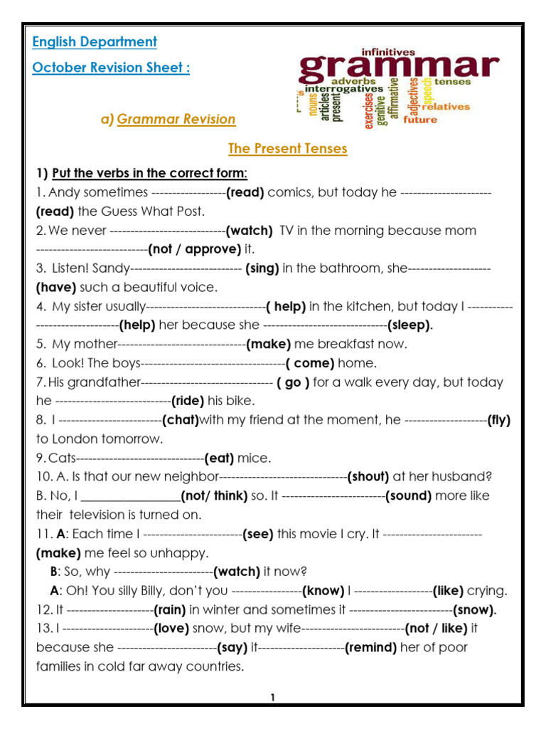 October Revision Sheet 2025 | PDF | Metaphor | Rationality