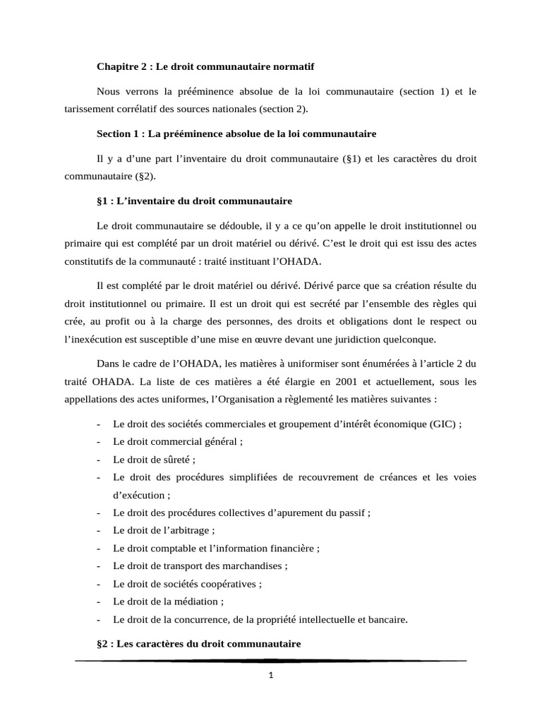 Chapitre 2 | PDF | Loi | Traité