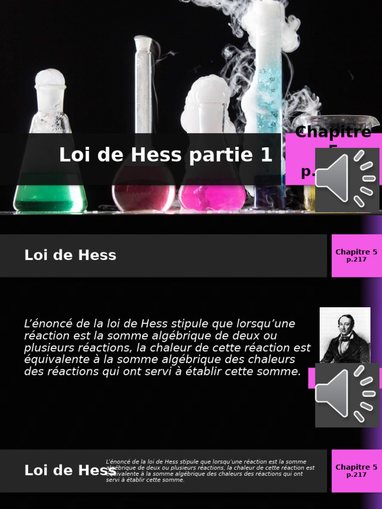 Cours 3 Loi de Hess Partie 1 | PDF | Enthalpie | Thermodynamique