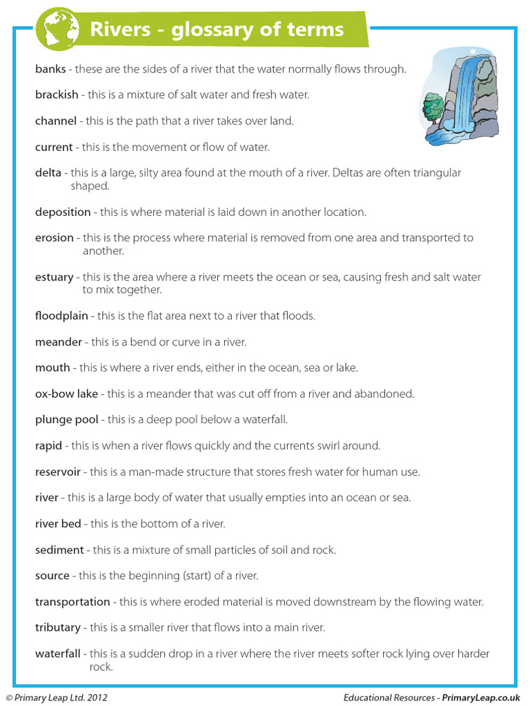 Rivers - Glossary of Terms | PDF
