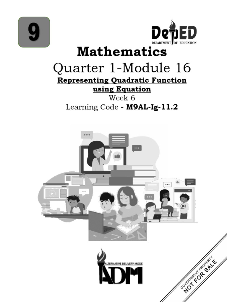 Module 16 | PDF | Function (Mathematics) | Quadratic Equation