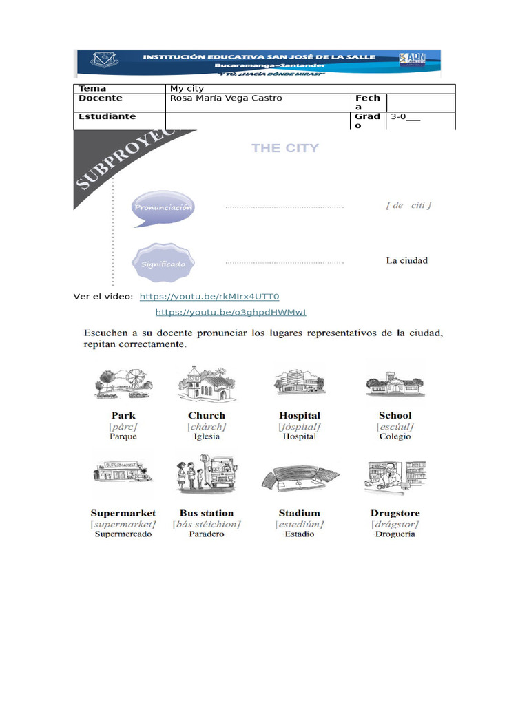 Guia de Ingles My City III Tri 2025 (1) | PDF