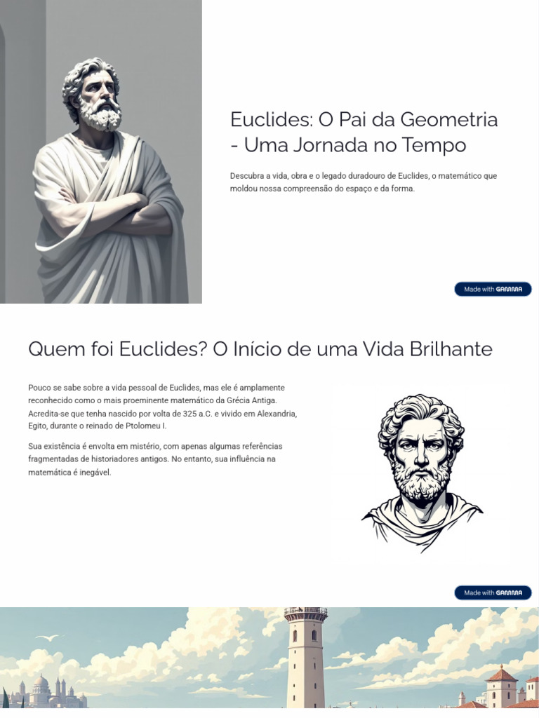 Euclides O Pai Da Geometria Uma Jornada No Tempo | PDF | Axioma ...