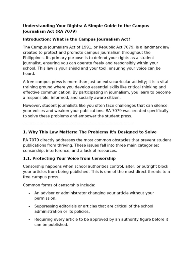 Understanding Your Rights | PDF | Journalism | Censorship