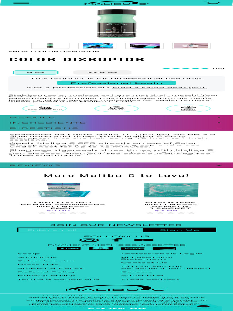 Color Disruptor - Non-oxidative, Non-Damaging Color Corrector Prep ...