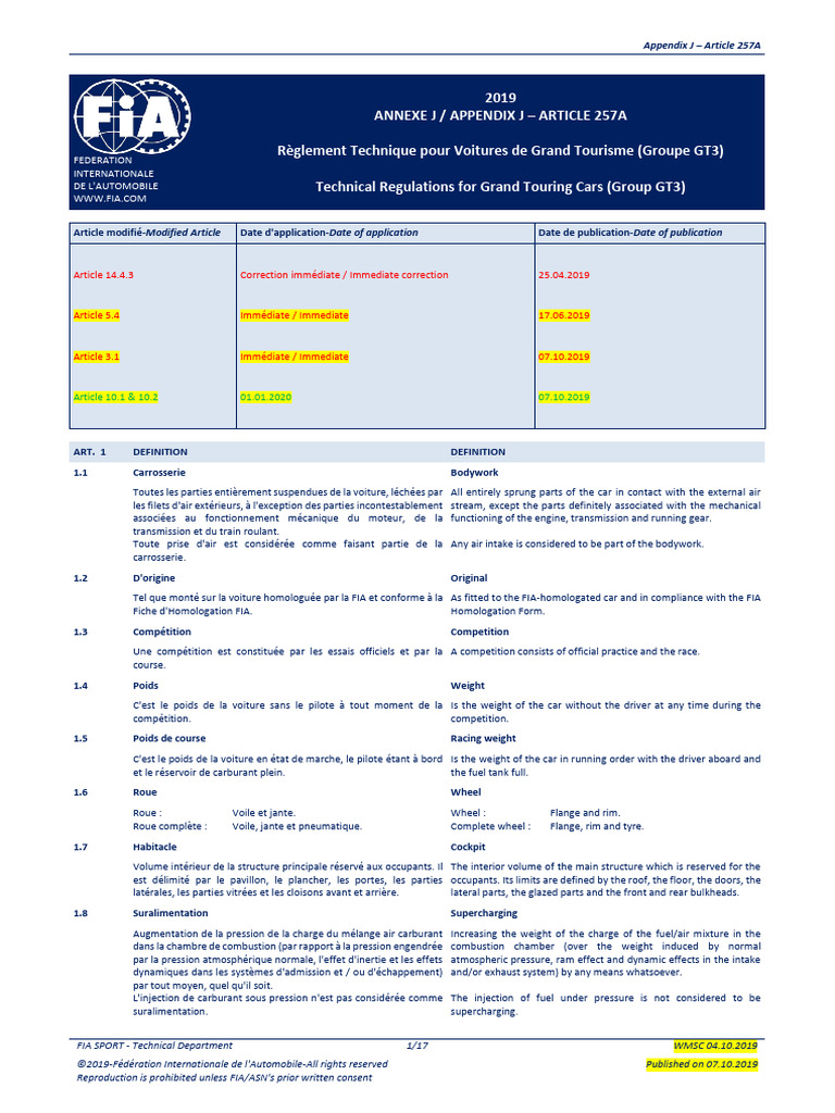 Appendix J 2023 - Article 257a - Technical Regulations For Grand ...