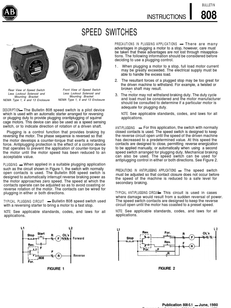 Speed Switches | PDF | Belt (Mechanical) | Switch