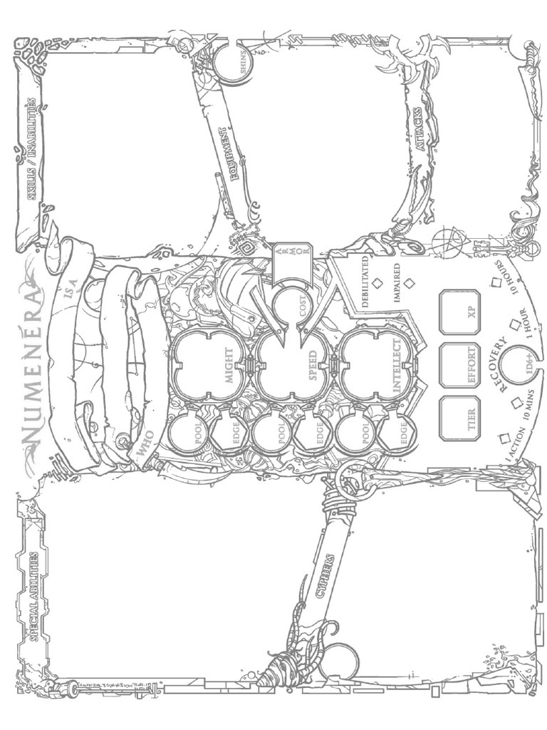 Numenera CharacterSheet Grey | PDF