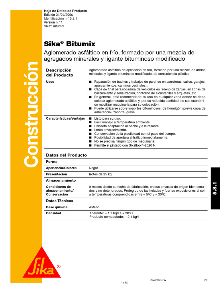 Sika Bitumix | PDF | Laboratorios