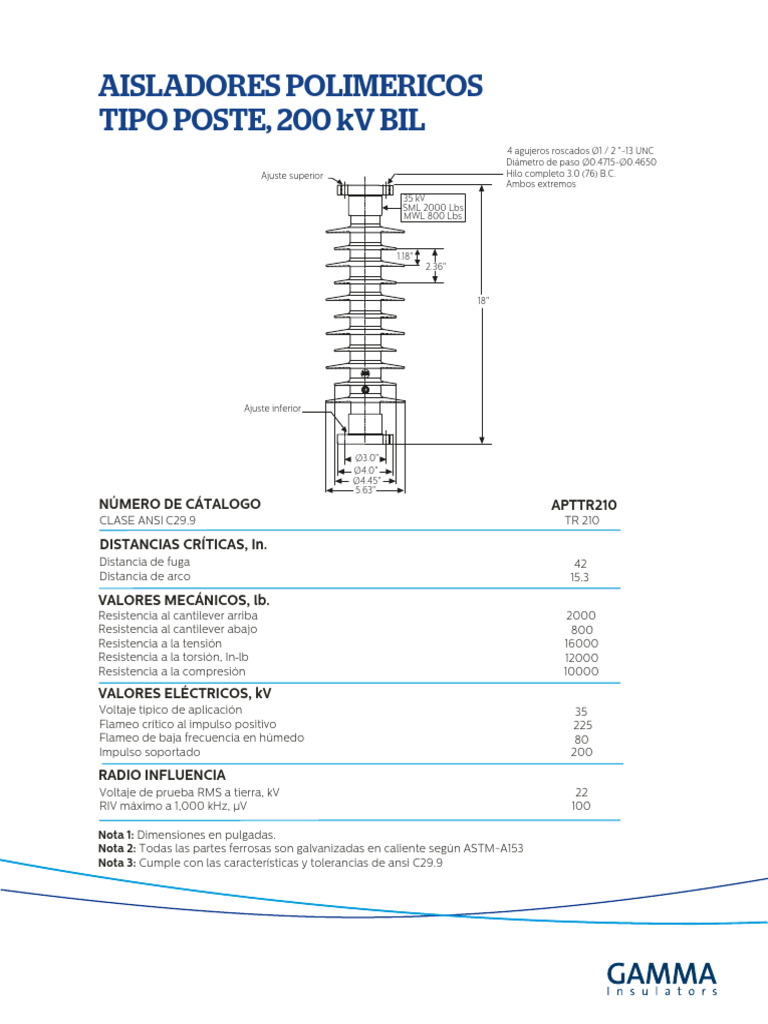 200kV BIL TR210 | PDF | Electricidad | Ingenieria Eléctrica