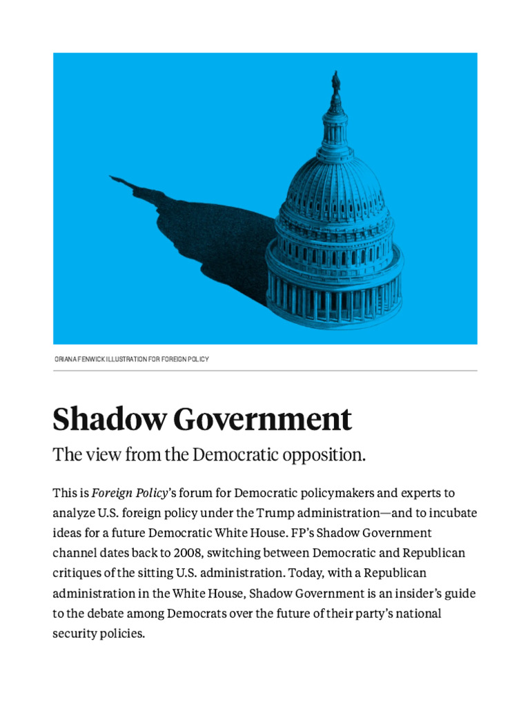 Shadow Government - Foreign Policy | PDF | Democratic Party (United ...