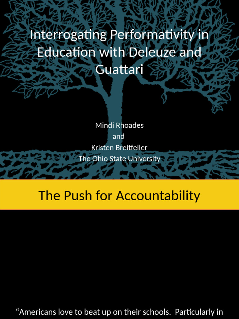 Interrogating Performativity W Deleuze | PDF | No Child Left Behind Act