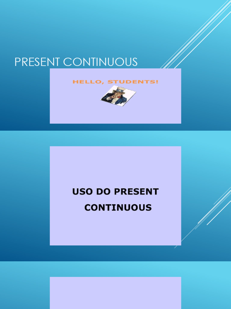 1 - Present Continuous Assunto Slides.pptx | PDF