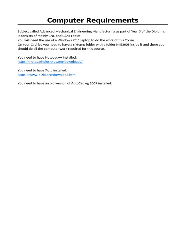 Computer Requirements | PDF
