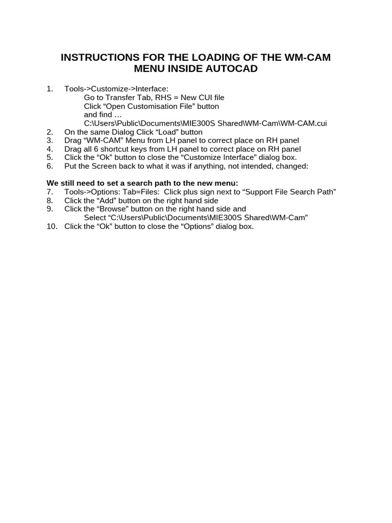 WM CAM Loading | PDF