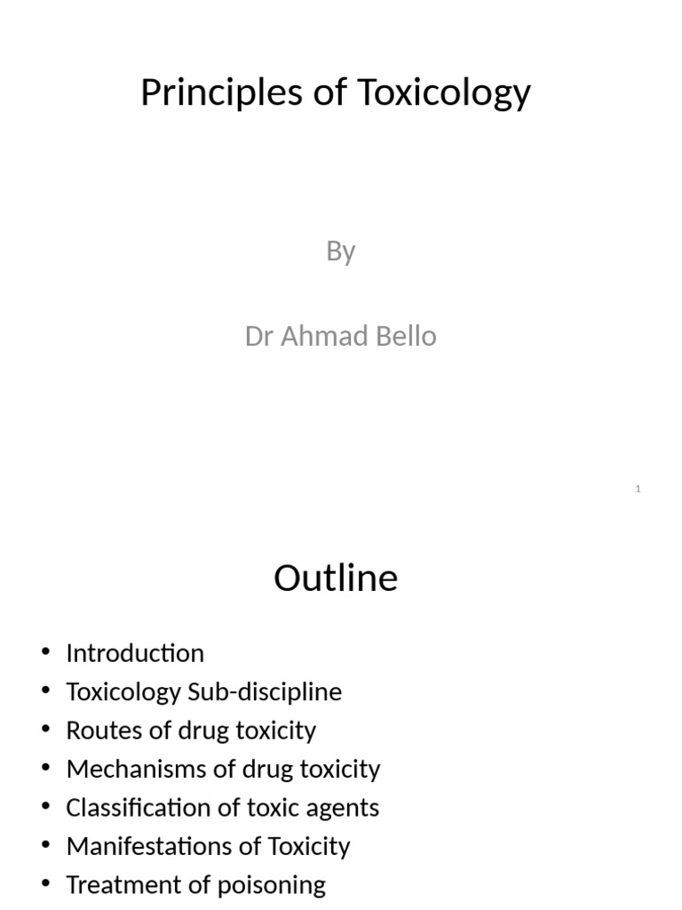Principles of Toxicology | PDF | Toxicology | Toxicity
