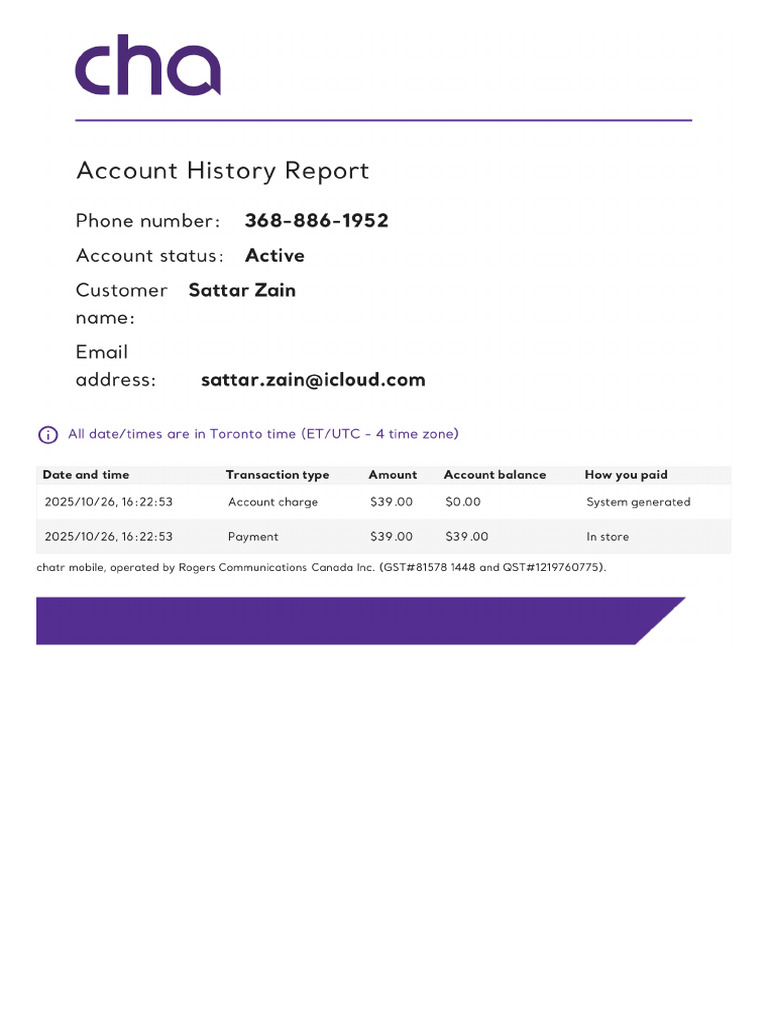 Chatr Report | PDF